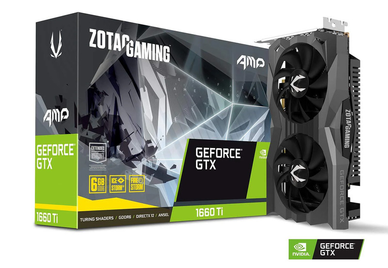 Zotac Gaming GeForce GTX 1660 Ti AMP 6GB GDDR6 PCI-E Gen 3x4 - Graphics Card - كرت الشاشة